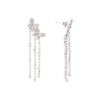 Image 2 : 14KT White Gold 0.70 ctw Diamond Butterfly Motif Dangle Earrings