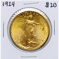 1924 $20 St. Gaudens Double Eagle Gold Coin