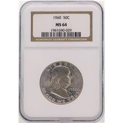 1960 Franklin Half Dollar Coin NGC MS64