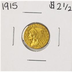 1915 $2 1/2 Indian Head Quarter Eagle Gold Coin