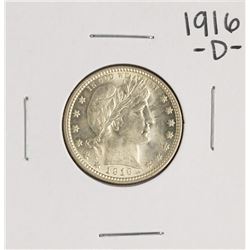 1916-D Barber Quarter Coin