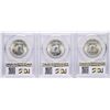 Image 2 : Lot of (3) 1960-D Franklin Half Dollar Coins PCGS MS64