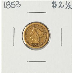 1853 $2 1/2 Liberty Head Quarter Eagle Gold Coin