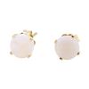 Image 1 : 14KT Yellow Gold 0.50 ctw Opal Stud Earrings