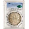 Image 1 : 1885 $1 Morgan Silver Dollar Coin PCGS MS63 CAC AMAZING TONING