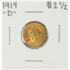 Image 1 : 1914-D $2 1/2 Indian Head Quarter Eagle Gold Coin