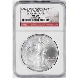 2011 $1 American Silver Eagle Coin NGC MS70 Early Releases