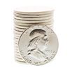 Image 1 : Roll of (20) Brilliant Uncirculated 1963 Franklin Half Dollar Coins