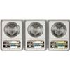 Image 2 : Lot of (3) 2015 $1 American Silver Eagle Coins NGC MS69 First Releases