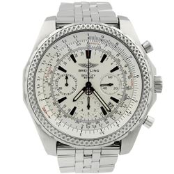 Breitling Mens Bentley Motors T Stainless Steel 49mm White Dial Watch
