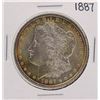 Image 1 : 1887 $1 Morgan Silver Dollar Coin Amazing Toning