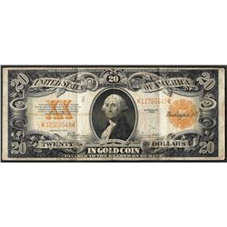 1922 $20 Gold Certificate Note