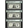 Image 1 : Lot of (3) Consecutive 1957A $1 Silver Certificate Notes PMG Superb Gem Unc. 67E