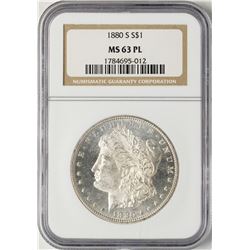 1880-S $1 Morgan Silver Dollar Coin NGC MS63PL