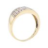 Image 4 : 14KT Yellow Gold 1.00 ctw Diamond Four Row Wide Band
