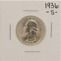 1936-S Washington Silver Quarter Coin