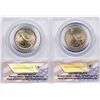 Image 2 : Lot of (2) 2008 Presidential Oath Dollar Coins ANACS MS67