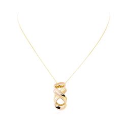 14KT Yellow Gold Electroformed Pendant with Chain