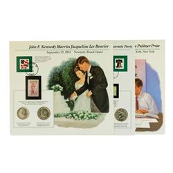 Group of (3) Kennedy Half Dollar Coin & Stamp Commemorative Sets