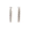 Image 1 : Tiffany and Company 18KT White Gold Somerset Mesh Hoop Earrings