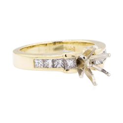 14KT Yellow Gold 1.00 ctw Diamond Round Semi-mount Ring