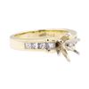 Image 1 : 14KT Yellow Gold 1.00 ctw Diamond Round Semi-mount Ring