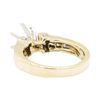 Image 3 : 14KT Yellow Gold 1.00 ctw Diamond Round Semi-mount Ring
