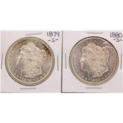 Lot of 1879-S & 1880-S $1 Morgan Silver Dollar Coins