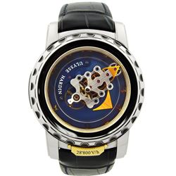 Ulysse Nardin Mens Freak 18K White Gold 44.5mm Blue Arabic Dial Watch