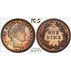 Image 1 : 1912 Proof Barber Dime Coin PCGS PR65 Amazing Toning