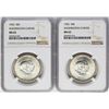 Image 1 : Lot of (2) 1952 Washington-Carver Commemorative Half Dollar Coins NGC MS63
