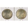 Image 2 : Lot of (2) 1925 $1 Peace Silver Dollar Coins