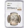 Image 1 : 1883-O $1 Morgan Silver Dollar Coin NGC MS63