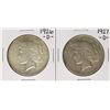 Image 1 : Lot of 1926-D & 1927-D $1 Peace Silver Dollar Coins
