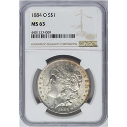 1884-O $1 Morgan Silver Dollar Coin NGC MS63