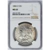 Image 1 : 1884-O $1 Morgan Silver Dollar Coin NGC MS63