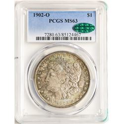 1902-O $1 Morgan Silver Dollar Coin PCGS MS63 CAC AMAZING TONING