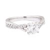 Image 1 : 14KT White Gold 0.89 ctw Diamond Wedding Ring