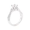 Image 4 : 14KT White Gold 0.89 ctw Diamond Wedding Ring