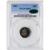 Image 1 : 1881 Proof Seated Liberty Dime Coin Arrows PCGS PR66 CAC Amazing Toning