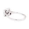 Image 3 : 14KT White Gold 0.40 ctw Diamond Square Top Halo Ring