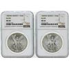 Image 1 : Set of 1983MO-1984MO Mexico 1 Onza Silver Libertad Coins NGC MS66
