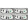 Image 1 : Lot of (4) Consecutive 1963B $1 Federal Reserve Barr STAR Notes