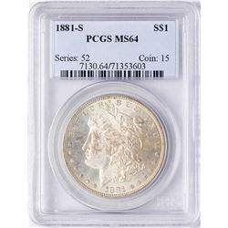 1881-S $1 Morgan Silver Dollar Coin PCGS MS64