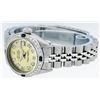 Image 6 : Rolex Ladies Stainless Steel Yellow Diamond & Sapphire Datejust Wristwatch