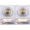 Image 2 : Lot of (2) 2008 Presidential Oath Dollar Coins ANACS MS65