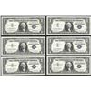 Image 1 : Lot of (6) 1957 $1 Silver Certificate Notes