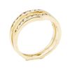 Image 4 : 14KT Yellow Gold 0.40 ctw Diamond Double Chevron Ring