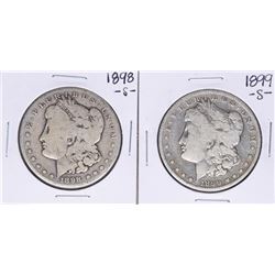 Lot of 1898-S & 1899-S $1 Morgan Silver Dollar Coins