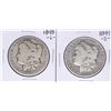 Image 1 : Lot of 1898-S & 1899-S $1 Morgan Silver Dollar Coins